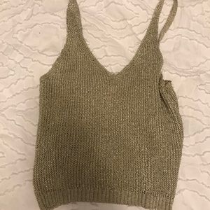 Gold knit top